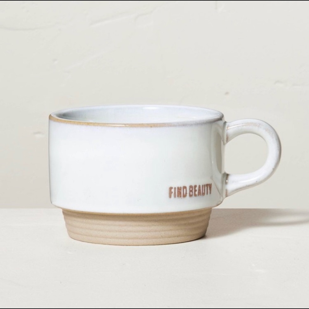 Hearth & Hand Stackable Mugs+Find Beauty+Rest+10oz - Picture 4 of 5